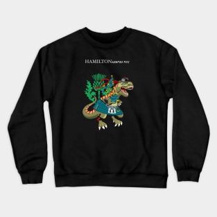 Clanosaurus Rex HAMILTONsaurus rex Plaid Hamilton Ancient Blue Scotland Ireland Family Tartan Crewneck Sweatshirt